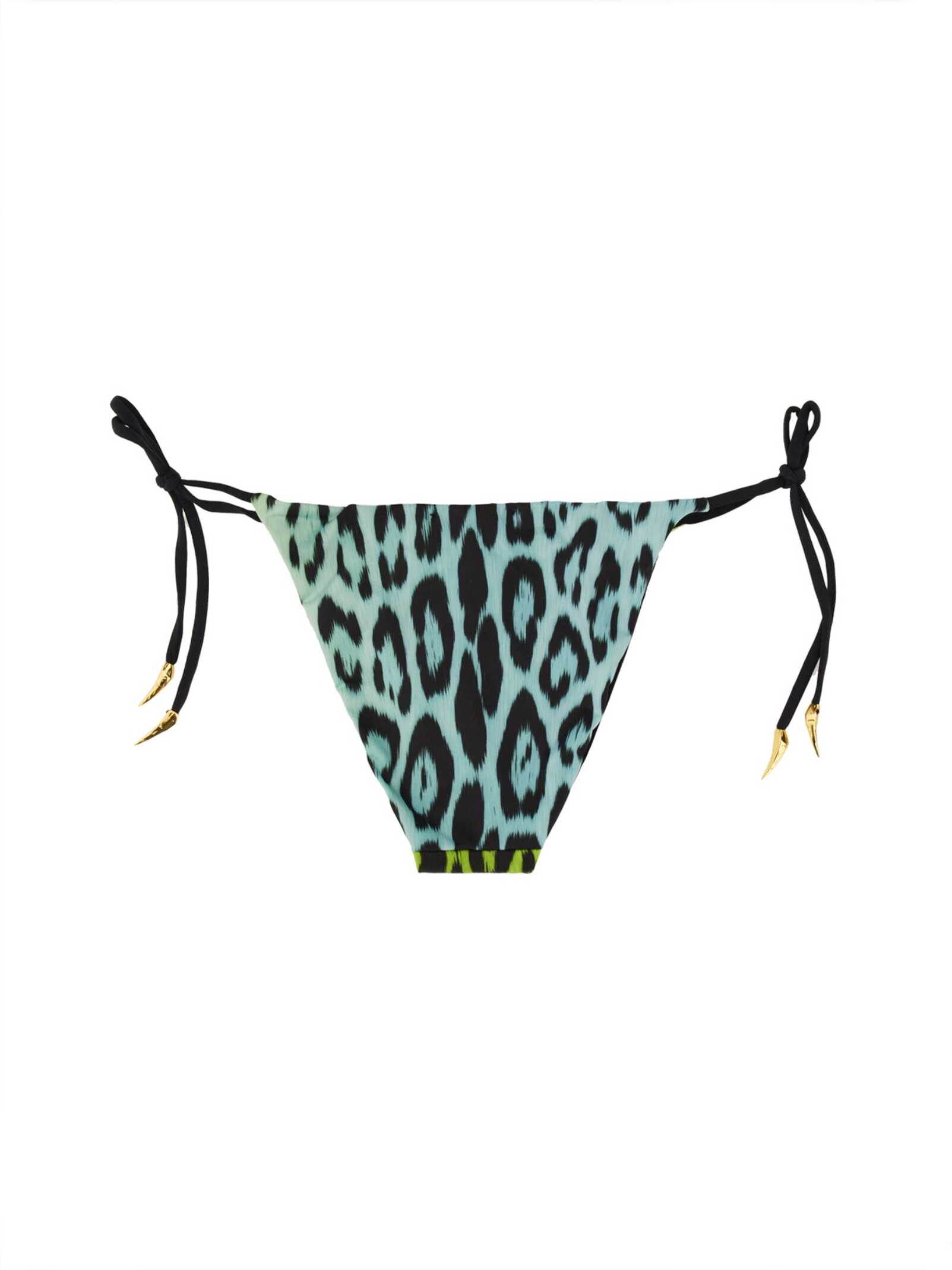 Roberto Cavalli Animal Print Bikini Briefs GREEN