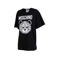 Tricouri Moschino Dama - Tricouri Moschino World Teddy Over Tshirt NERO Femei (BM 9762308) - B-mall.ro
