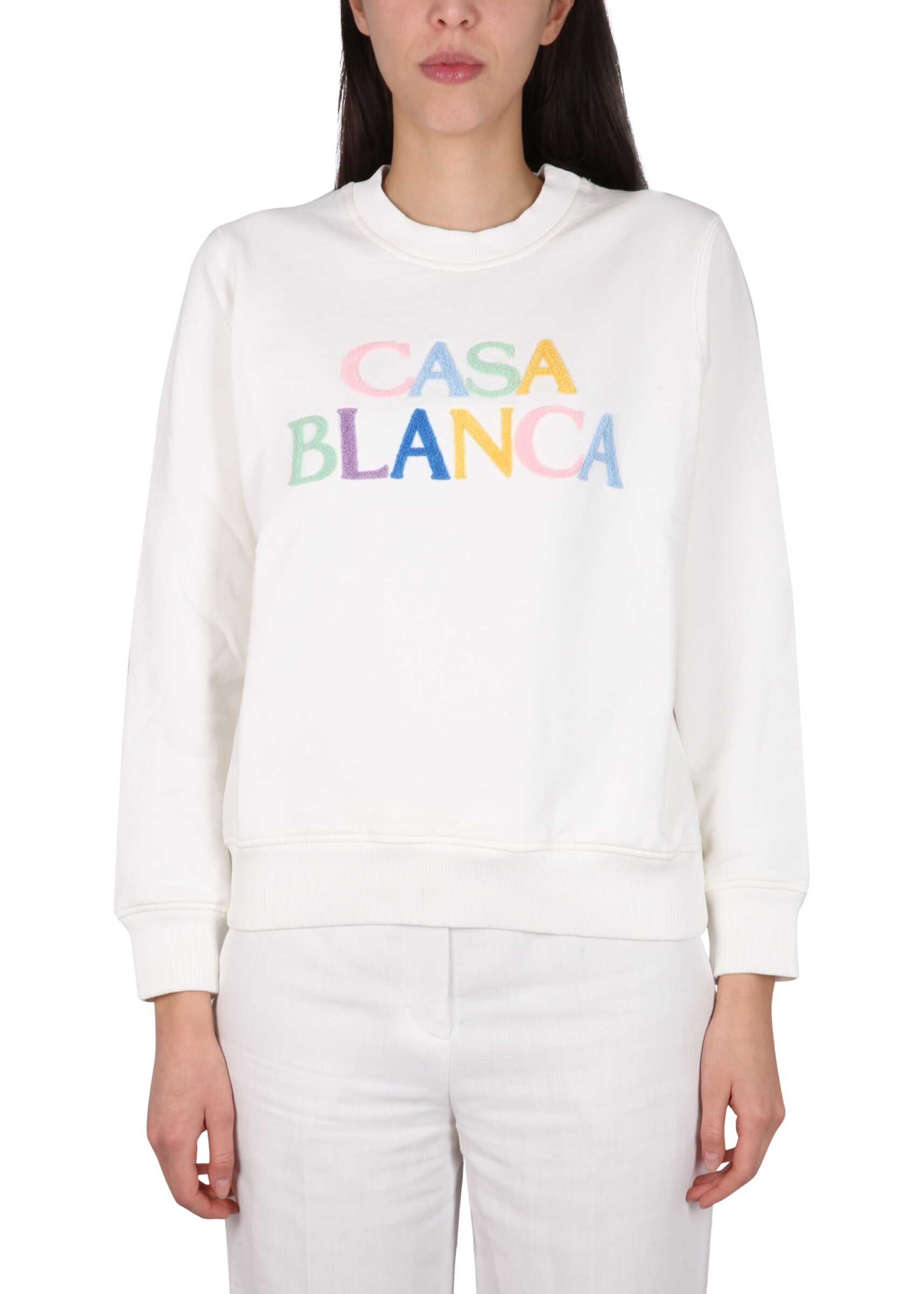 Casablanca Crewneck Sweatshirt WHITE