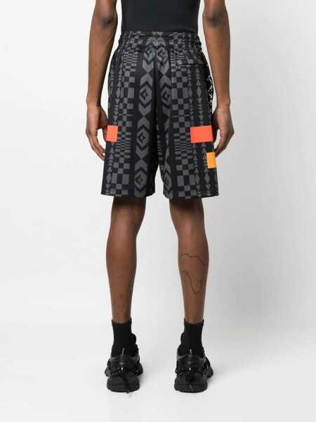 Pantaloni scurti Marcelo Burlon Marcelo Burlon X Kappa Bermuda Shorts BLACK Barbati (BM 9765944) 4