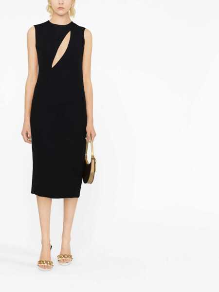 Rochii elegante Versace Sleeveless Midi Dress With Cutouts BLACK Femei (BM 9765983) 2