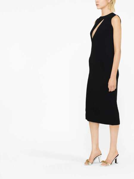 Rochii elegante Versace Sleeveless Midi Dress With Cutouts BLACK Femei (BM 9765983) 3