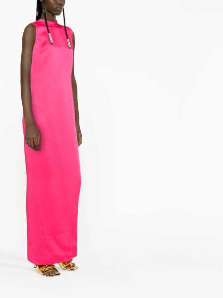 Rochii casual Versace Long Dress With Ring Neckline FUCHSIA Femei (BM 9765992) 4
