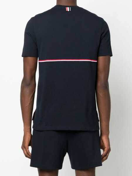 Tricouri Thom Browne T-Shirt Rwb BLUE Barbati (BM 9766607) 4