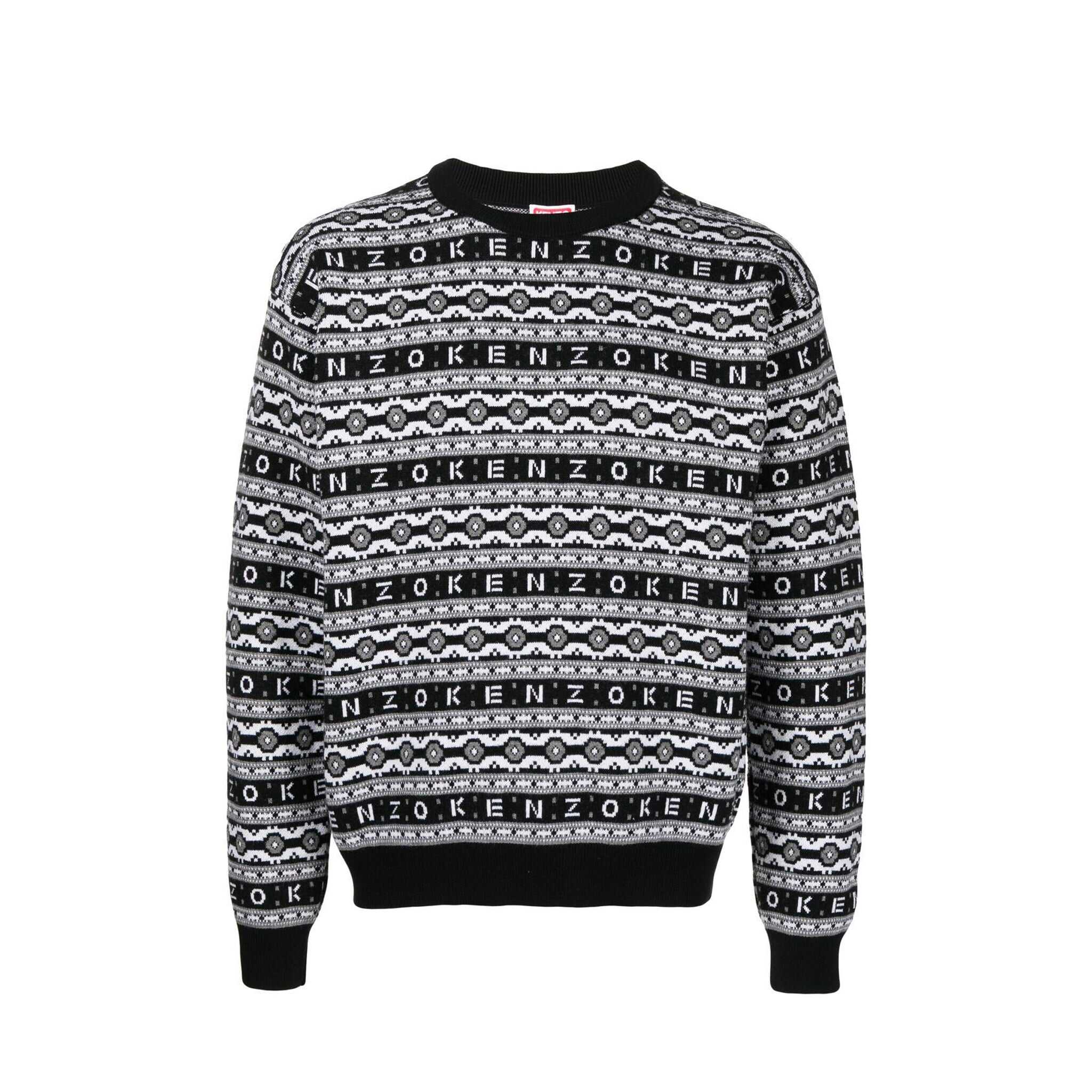 Kenzo Striped Wool Sweater Black