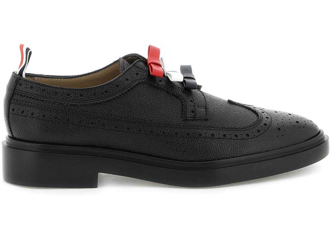 Thom Browne Lace-Up Shoes With Brogue Perforations BLACK