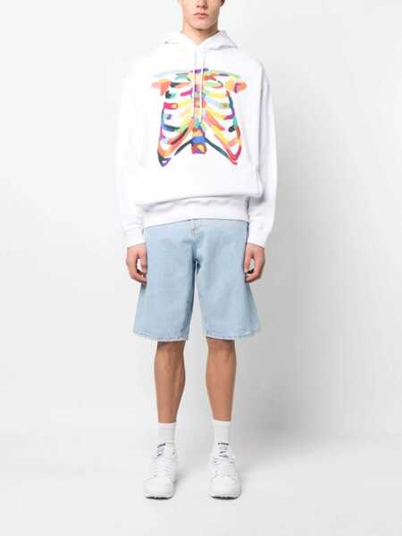 Bluze de trening Marcelo Burlon Rib Cage Sweatshirt WHITE Barbati (BM 9769328) 2