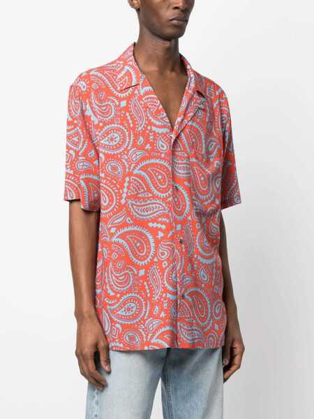 Camasi casual Marcelo Burlon Paisley Hawaii Shirt RED Barbati (BM 9769475) 3