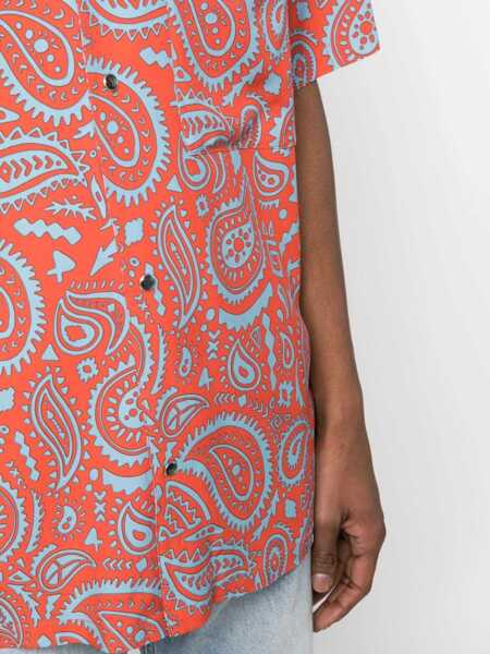 Camasi casual Marcelo Burlon Paisley Hawaii Shirt RED Barbati (BM 9769475) 5