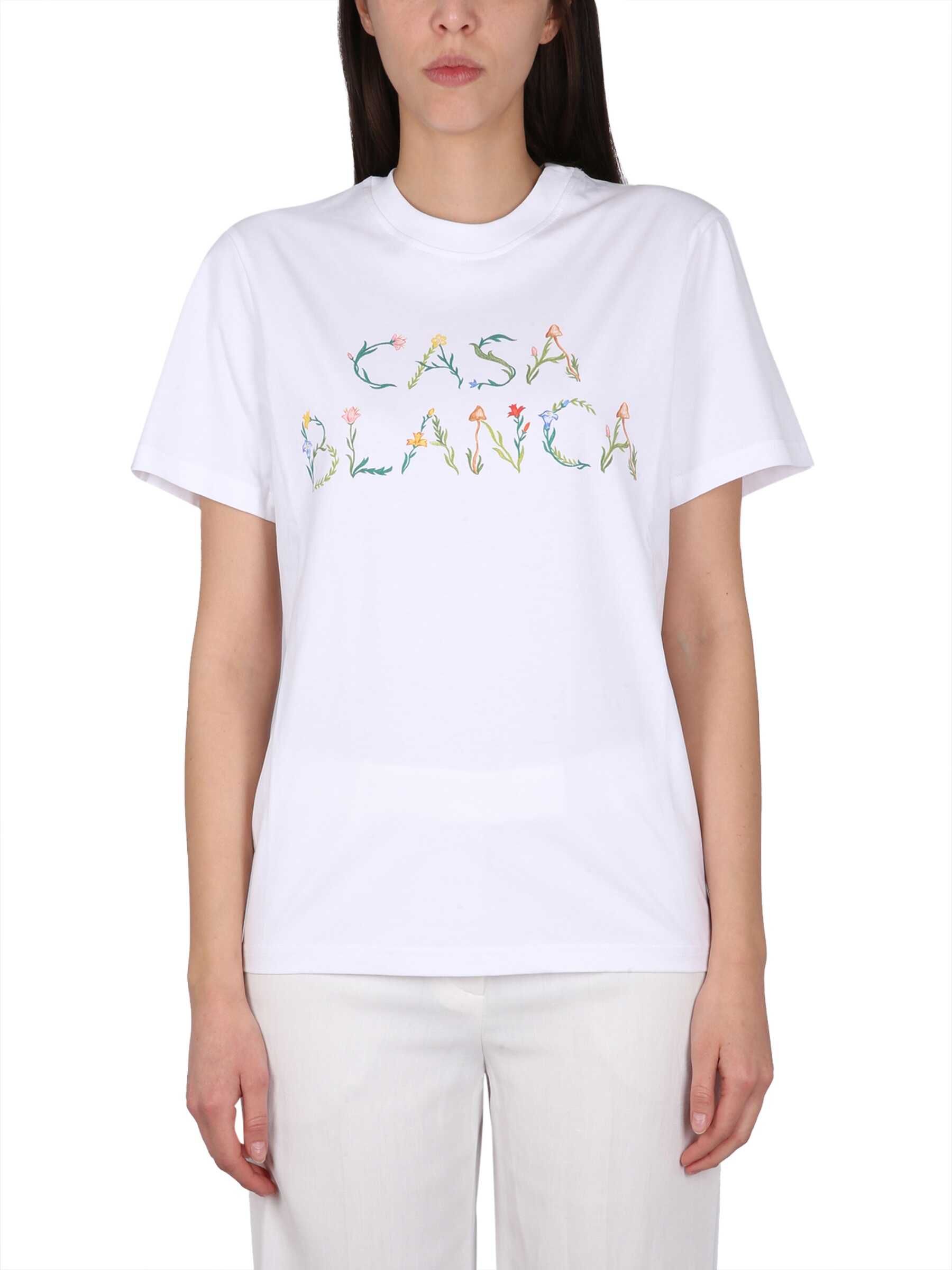 Casablanca Crewneck T-Shirt WHITE