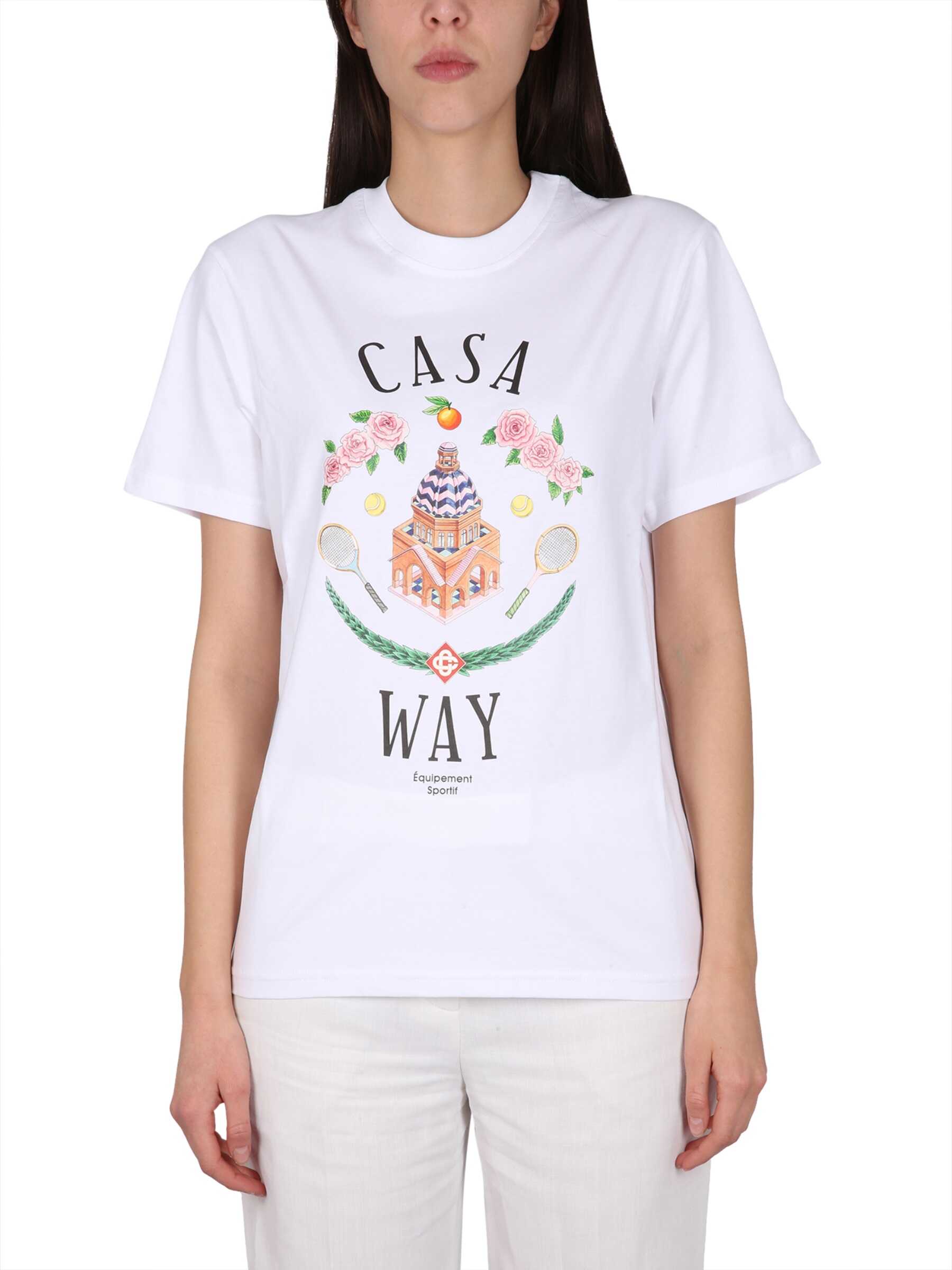 Casablanca Crewneck T-Shirt WHITE