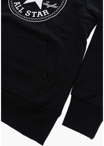 Bluze de trening Converse All Star Chuck Taylor Contrasting Logo Hoodie Black Baieti (BM 9773492) 2