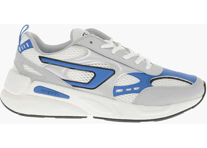 Sneakers Diesel Contrasting Sole Two-Tone Mesh And Faux Leather S-Serendipit White Barbati (BM 9773510) 2
