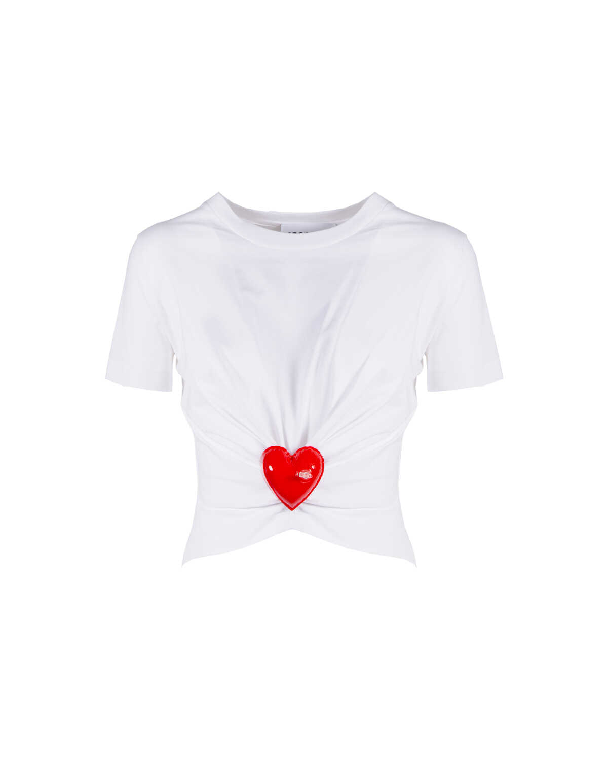 Moschino Inflatable Heart Cross Tshirt BIANCO