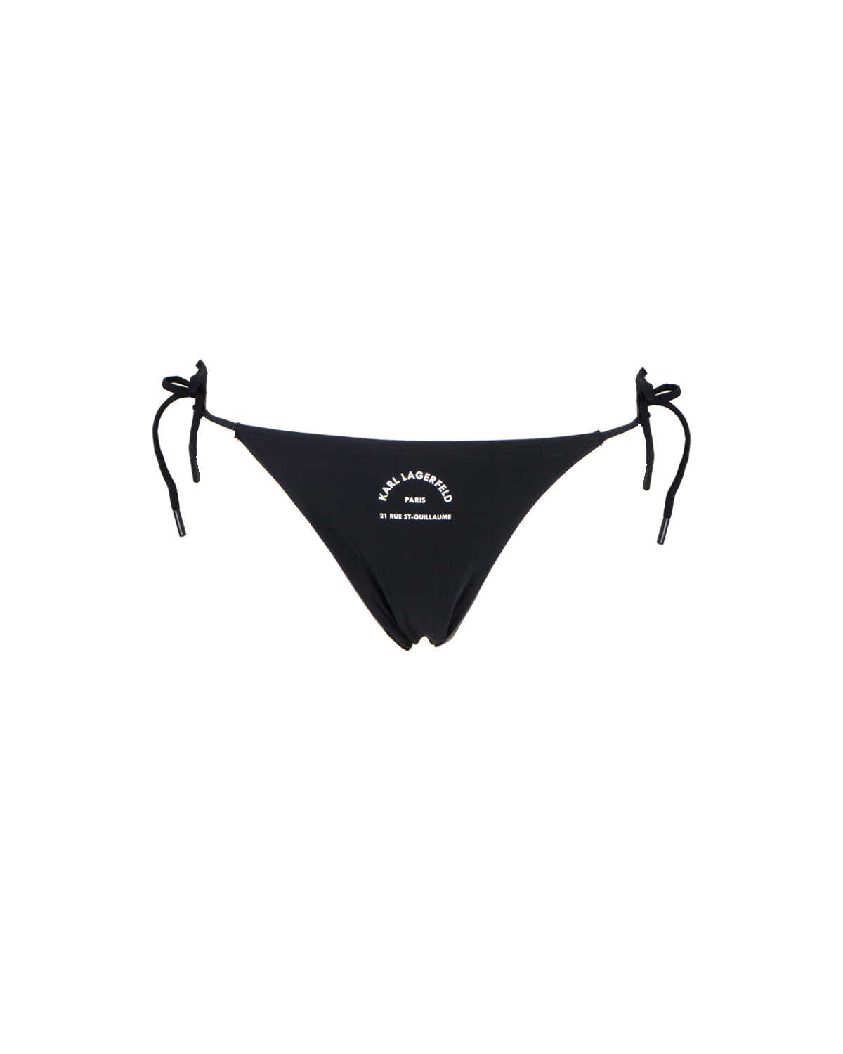 Karl Lagerfeld String Bikini Bottoms With Logo NERO