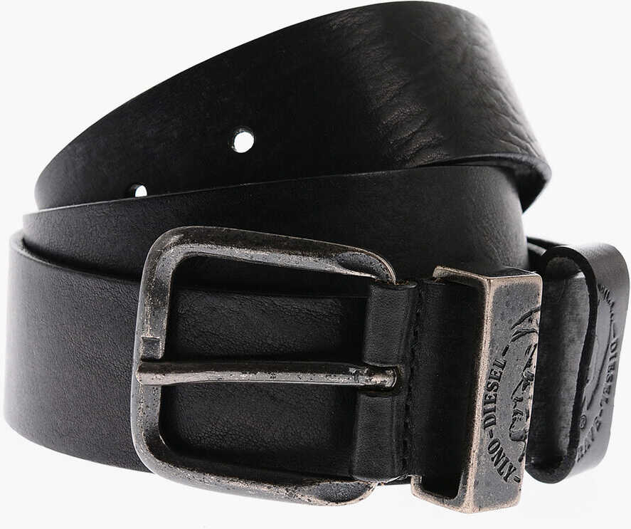 Diesel Leather B-Frag Belt 40Mm Black