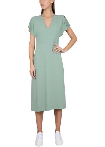 Rochii casual Hugo Boss V-Neck Dress GREEN Femei (BM 9776381) 2