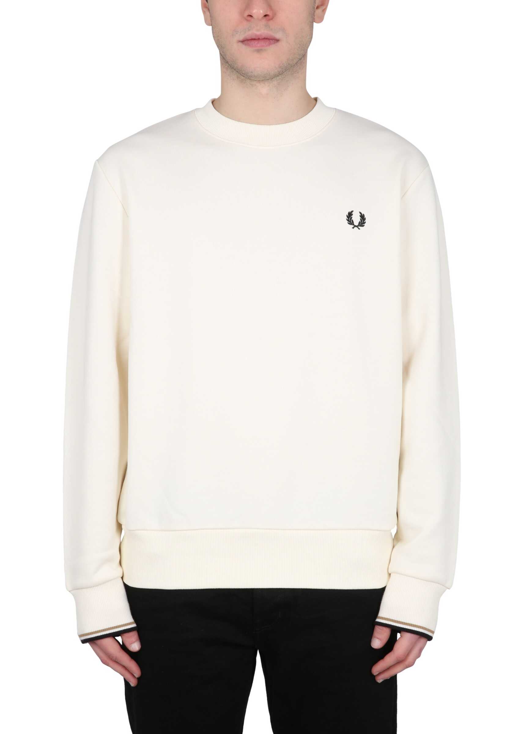 Fred Perry Sweatshirt With Logo Embroidery POWDER