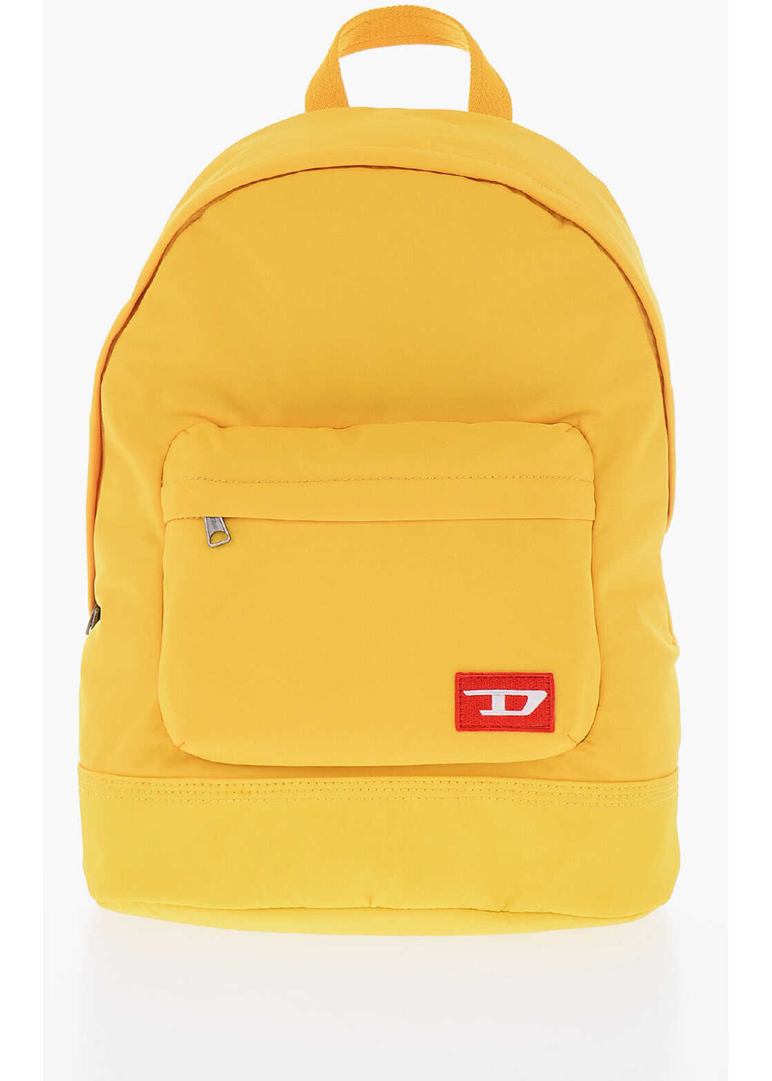 Diesel Solid Color Farb Backpack With Front Pocket Yellow