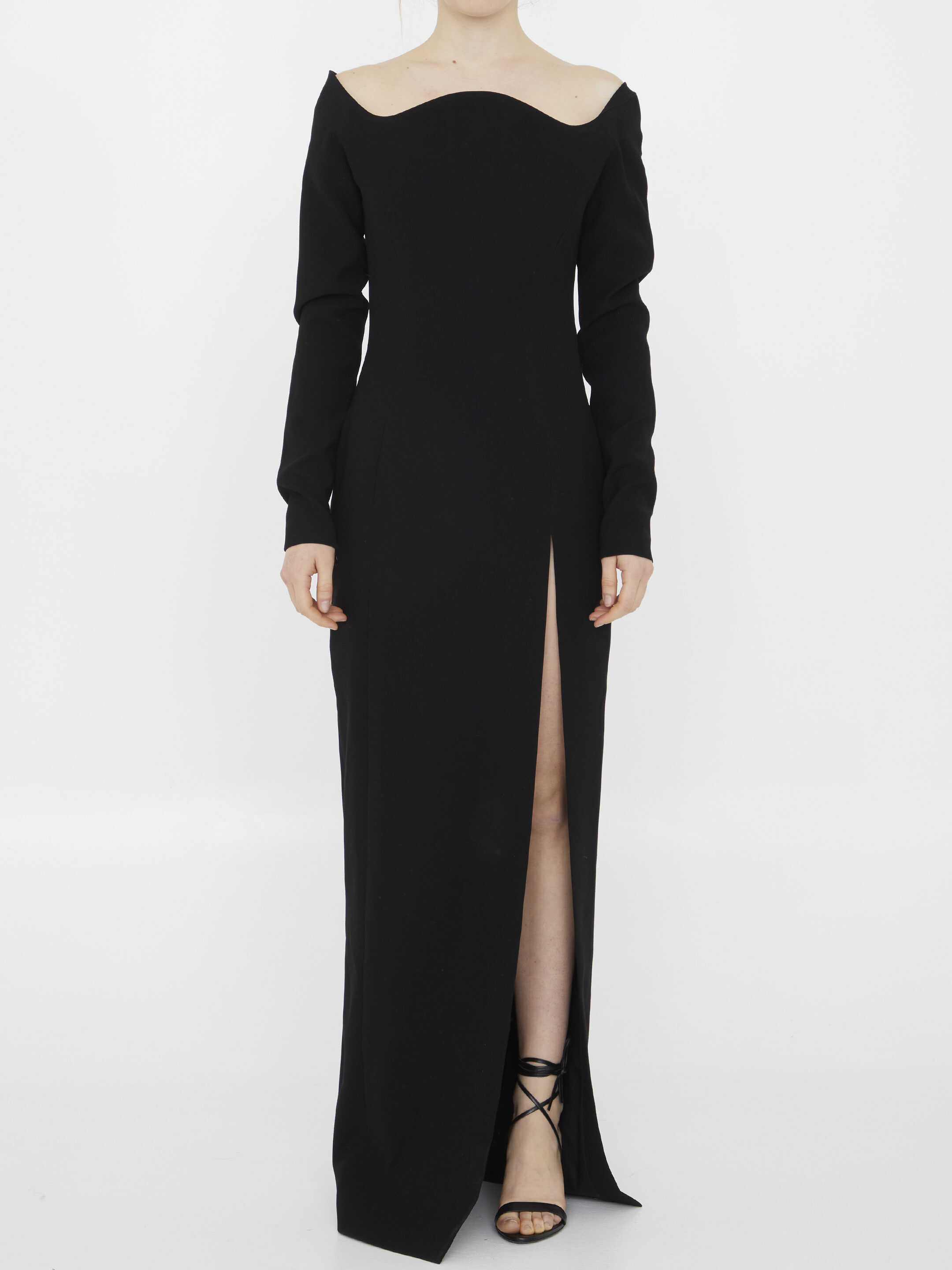 MONOT Jersey Long Dress Black