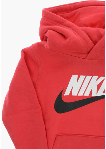 Bluze de trening Nike Fleeced-Cotton Patch Pocket Frontal Hoodie Red Baieti (BM 9781082) 2
