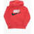 Nike Fleeced-Cotton Patch Pocket Frontal Hoodie Red