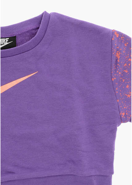 Bluze de trening Nike Logo Printed Crew-Neck Sweatshirt Violet Baieti (BM 9781112) 2