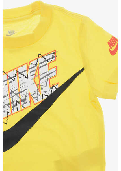 Tricouri Nike Logo Printed Crew-Neck T-Shirt Yellow Baieti (BM 9781139) 2