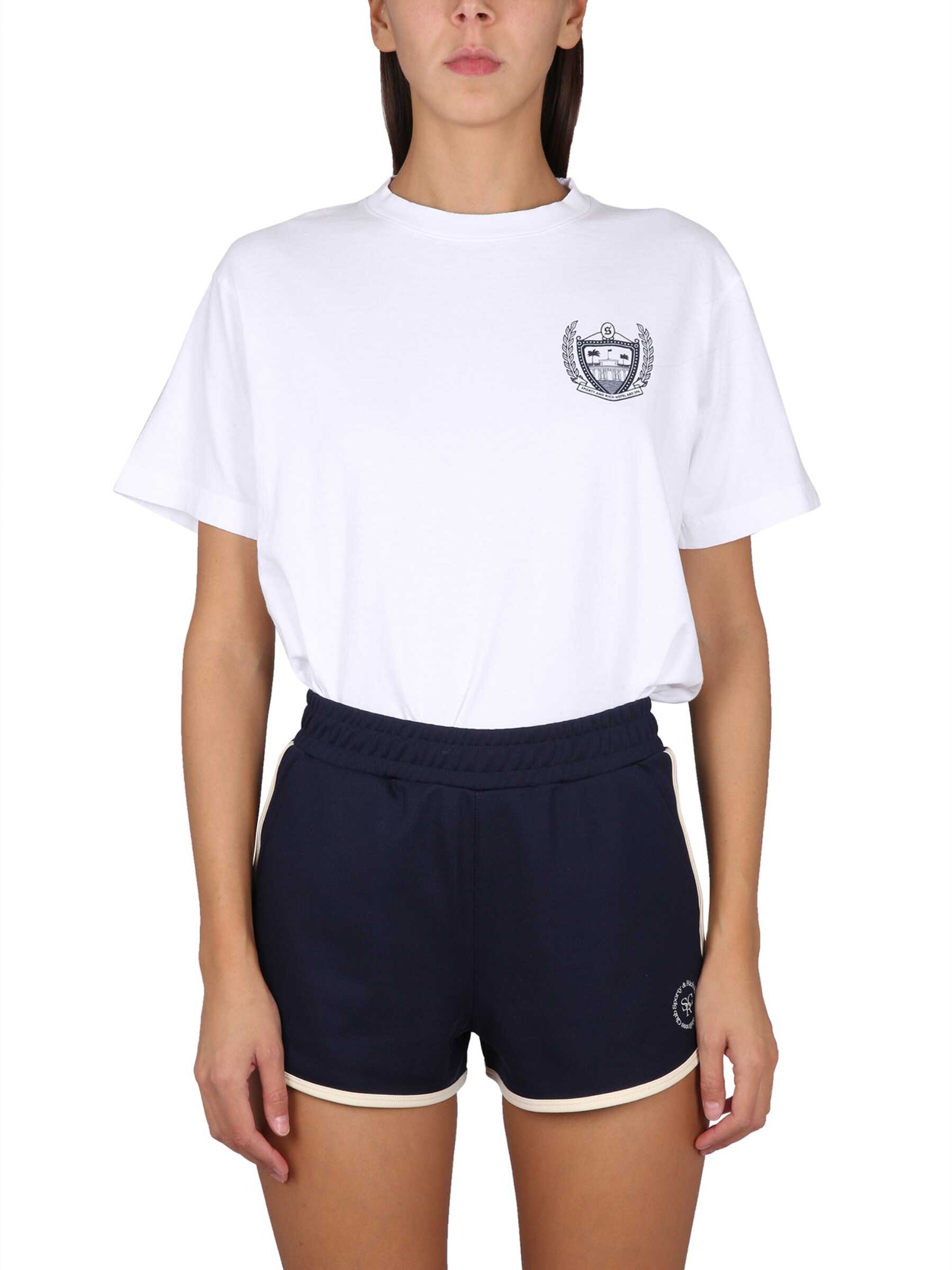 SPORTY&RICH Crewneck T-Shirt WHITE