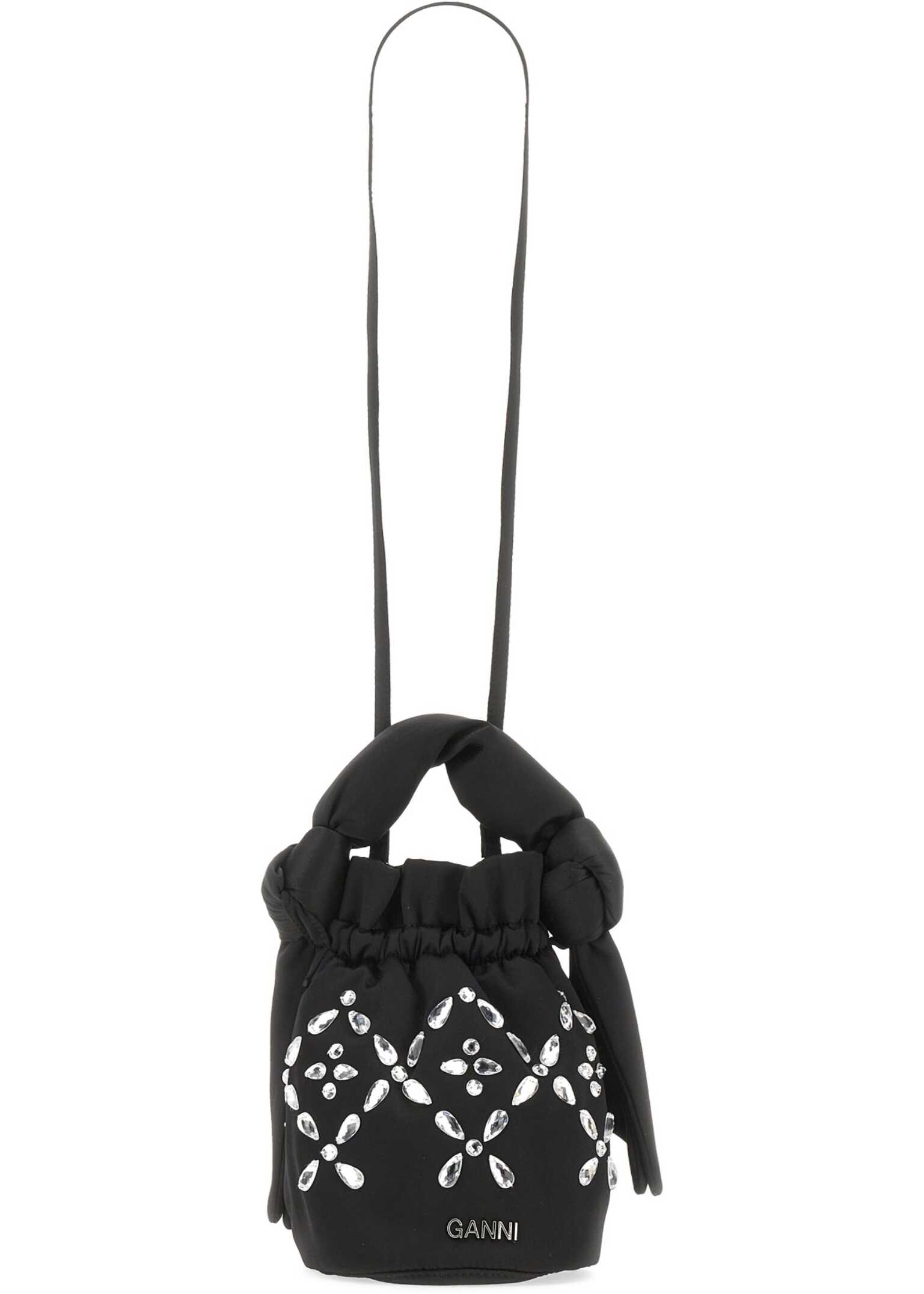 Ganni Occasional Bag With Knotted Handle BLACK