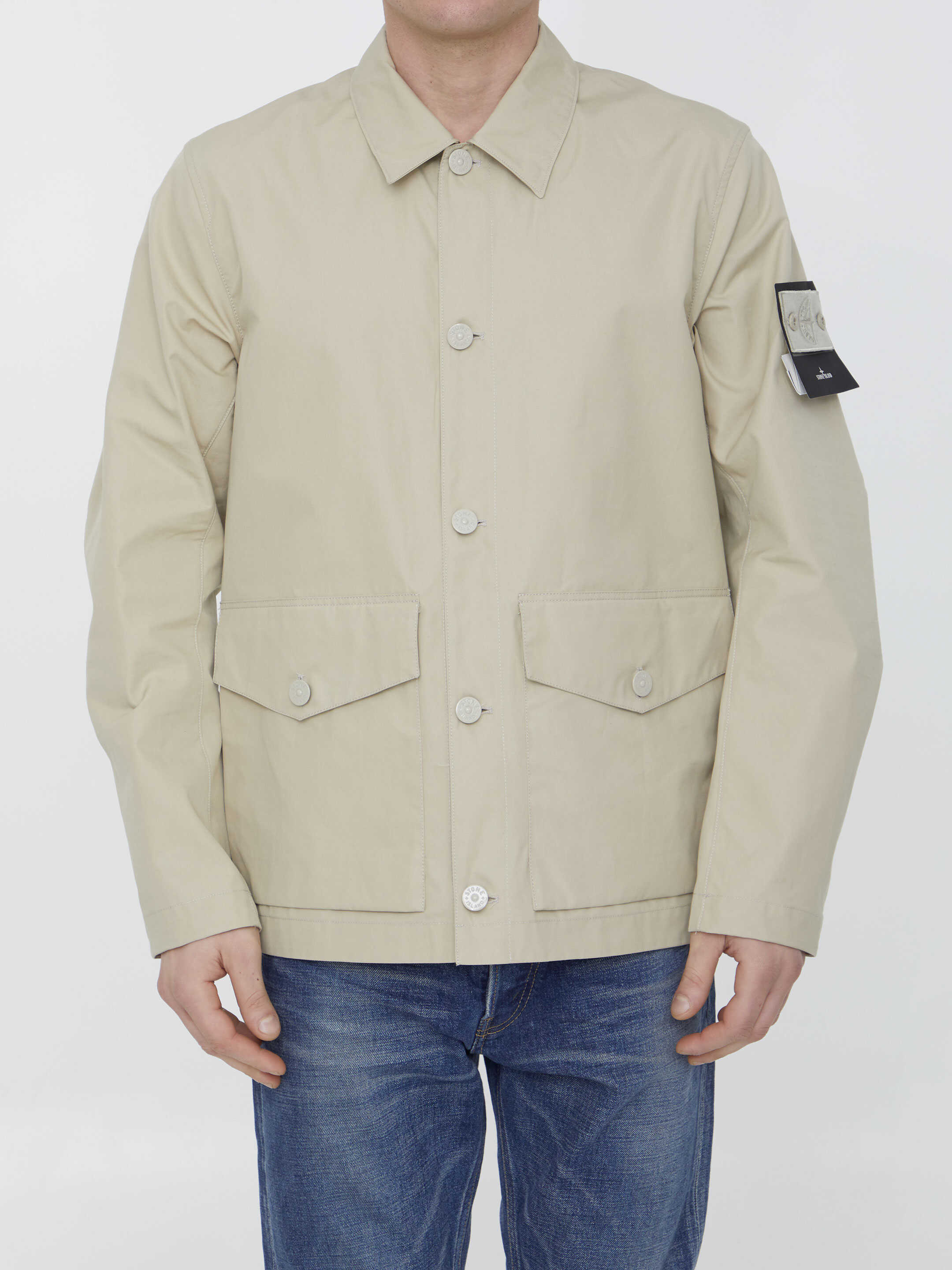 Stone Island Ghost Piece_O-Ventile® Jacket Beige