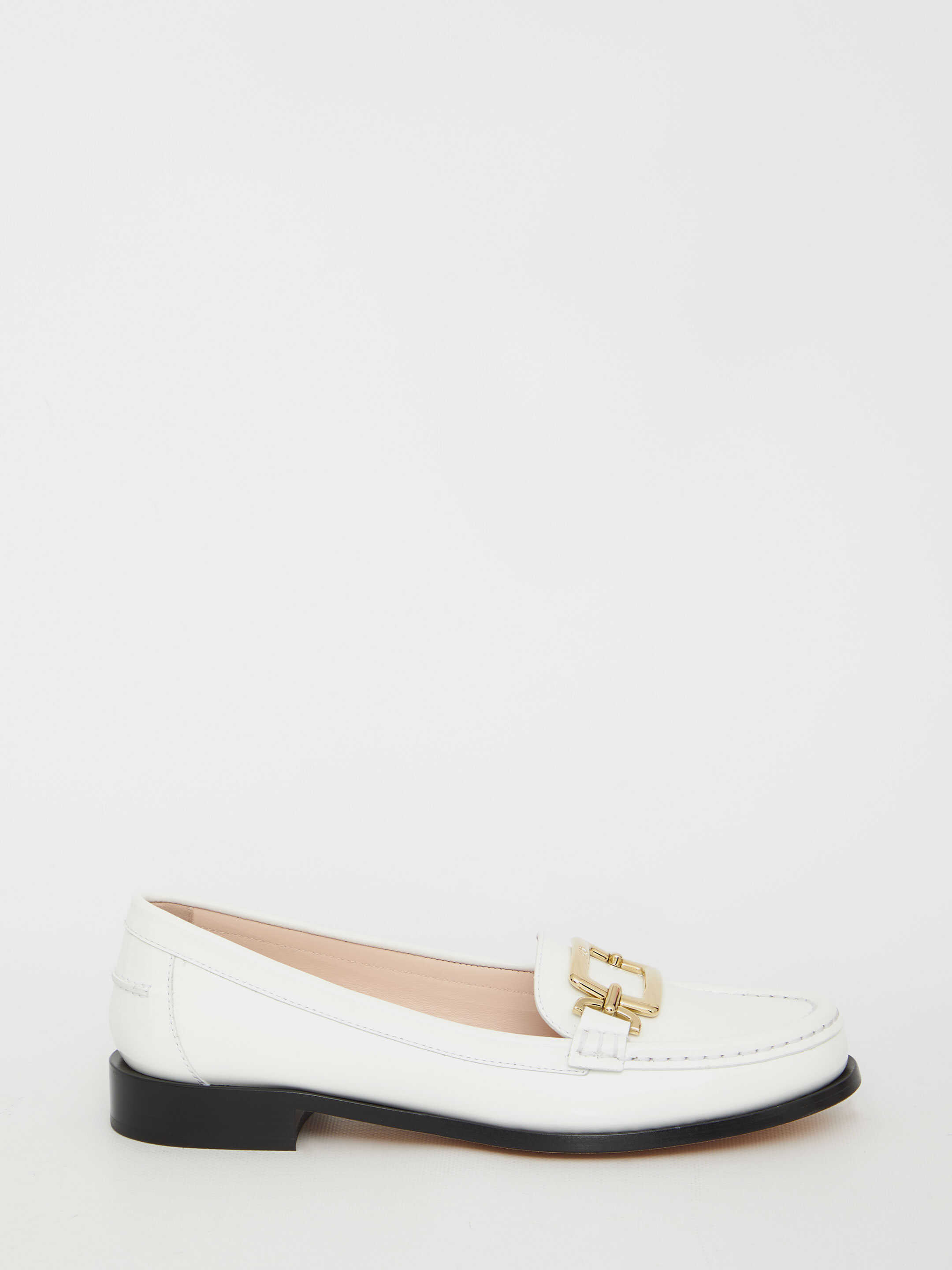 Roger Vivier Morsetto Metal Buckle Loafers CREAM