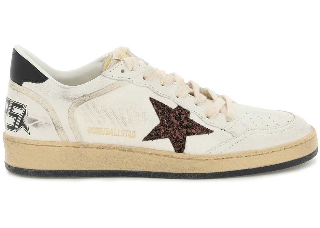 Golden Goose Leather Ballstar Sneakers BEIGE MILK CHICORY COFFEE