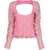 CORMIO Cardigan With Ruffled Sleeve PINK