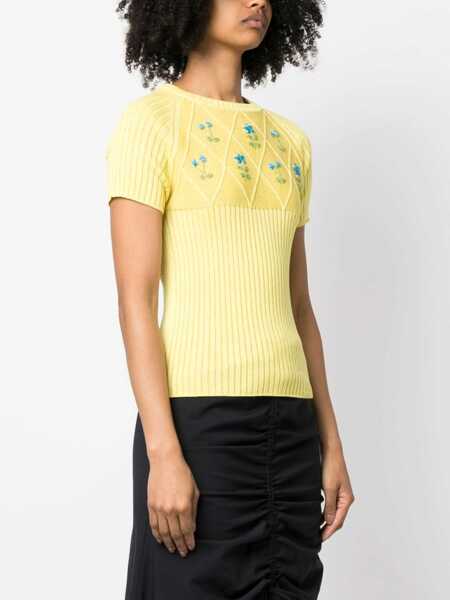 Pulovere casual CORMIO Jersey With Embroidery YELLOW Femei (BM 9785657) 3