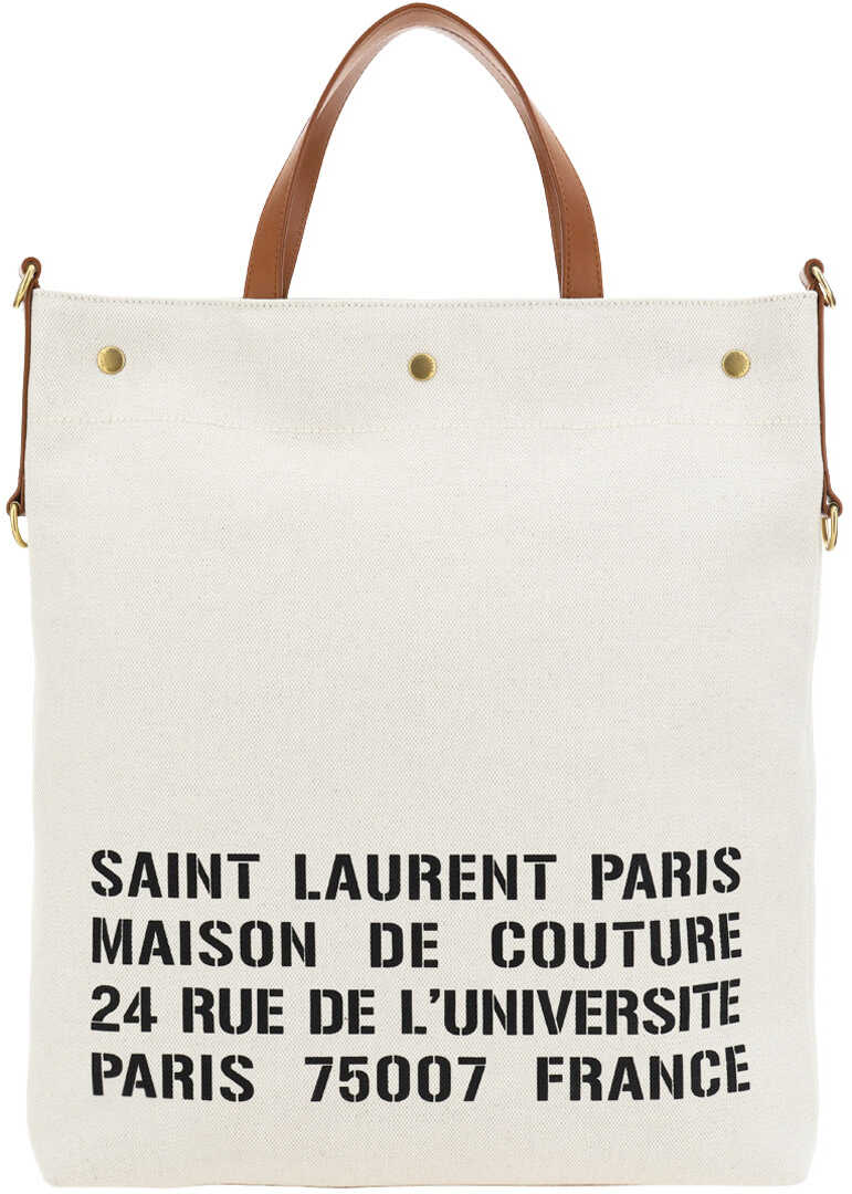 Saint Laurent Tote Travel Bag GREGGIO/NERO