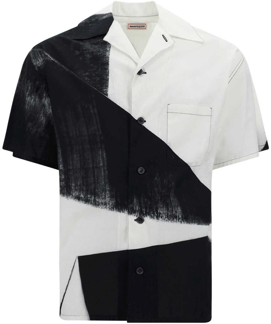 Alexander McQueen Hawaiian Shirt BLACK/WHITE