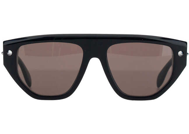 Alexander McQueen AM0408S Sunglasses BLACK/BLACK/SMOKE