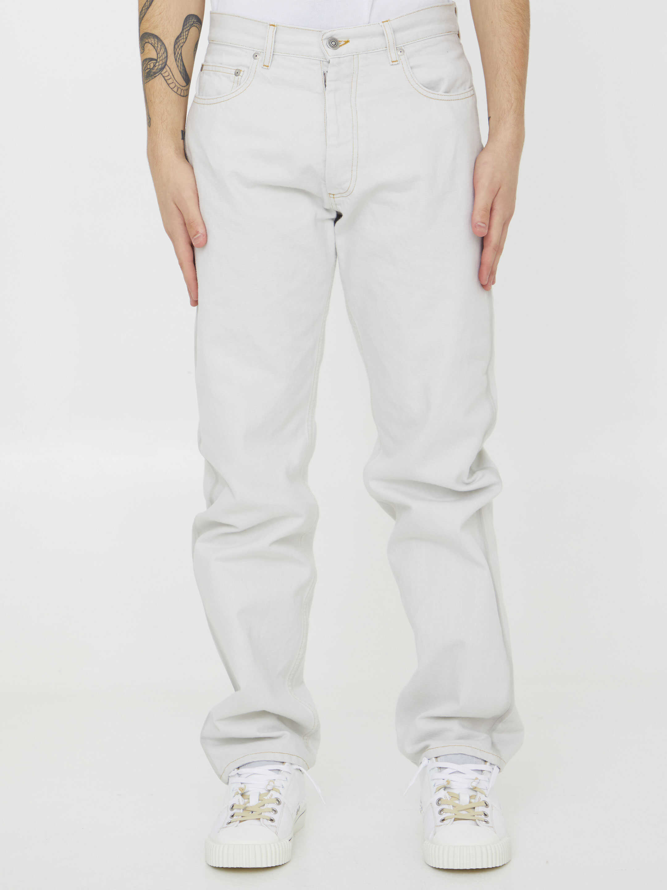 Maison Margiela Cotton Denim Jeans WHITE