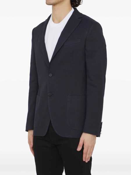 Jachete Tonello Linen And Viscose Jacket BLUE Barbati (BM 9786746) 2