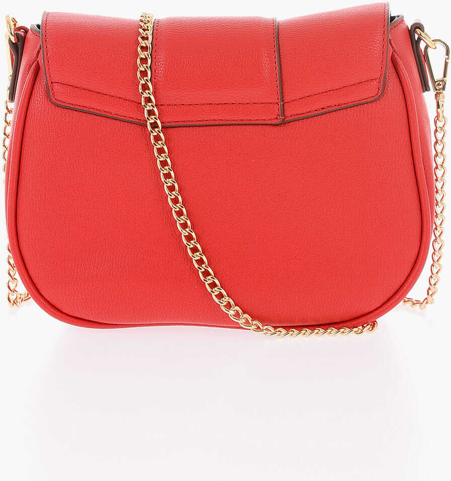 Genti tip postas Moschino Love Faux Leather Big Heartbit Crossbody Bag With Golden Cla Red Femei (BM 9786902) 2