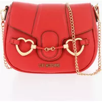 Genti tip postas Love Faux Leather Big Heartbit Crossbody Bag With Golden Cla Femei