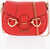 Moschino Love Faux Leather Big Heartbit Crossbody Bag With Golden Cla Red