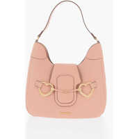 Genti de umar Love Textured Faux Leather Hobo Bag With Maxi Heart-Shaped C Femei