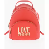 Rucsacuri Love Faux Leather Backpack With With Golden Logo-Plaque Femei