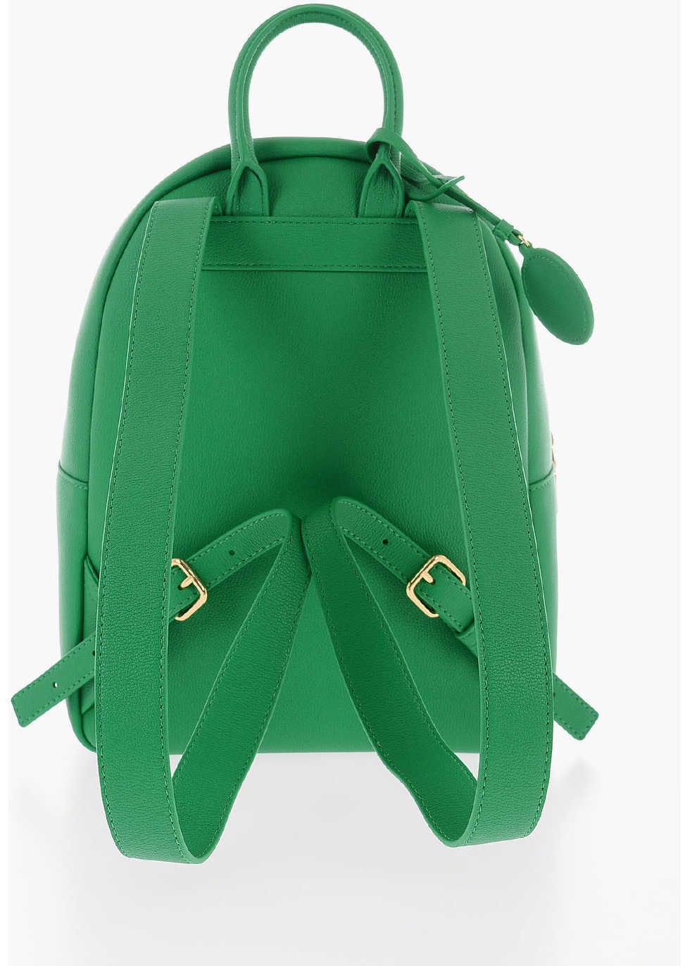 Rucsacuri Moschino Love Embossed Golden Maxi Logo Textured Faux Leather Backpac Green Femei (BM 9787349) 3