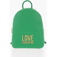Rucsacuri Love Embossed Golden Maxi Logo Textured Faux Leather Backpac Femei