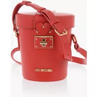 Genti tip postas Love Leather Bucket Bag With Turn Lock Closure Femei
