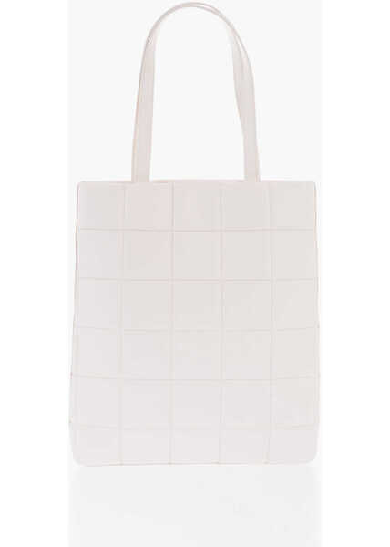 Genti de mana Moschino Love Quilted Faux Leather Tote Bag With Turn Lock Closure White Femei (BM 9787514) 3