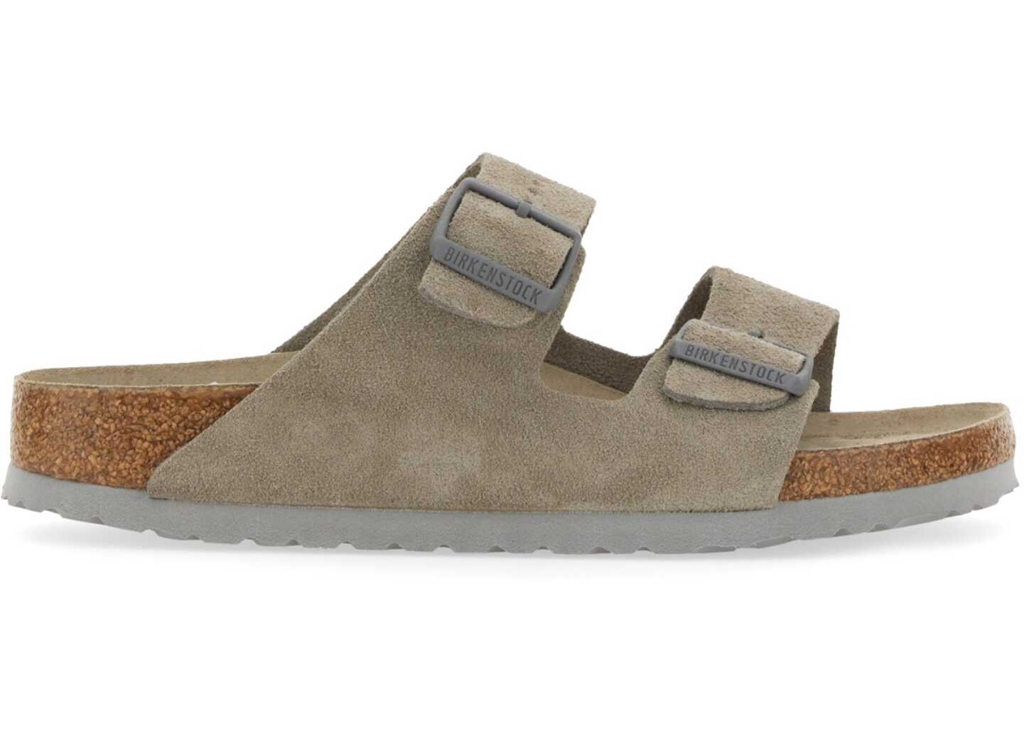 Birkenstock Arizona Stonecoin Leather Sandal GREY
